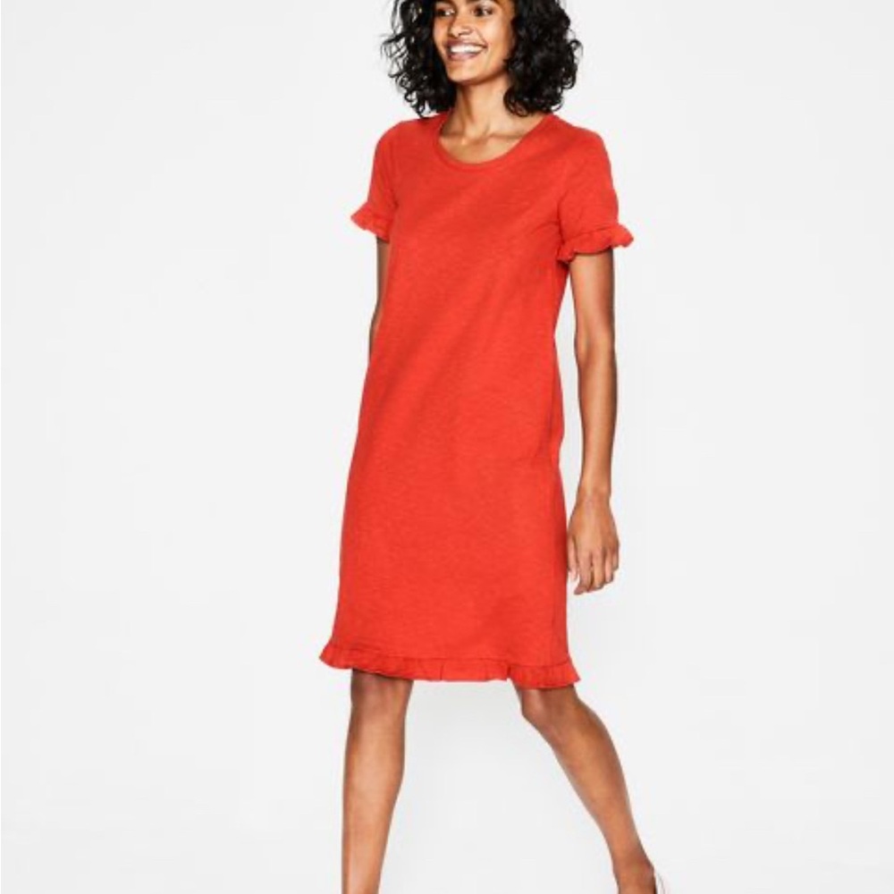 Boden Vibrant Orange T-shirt dress